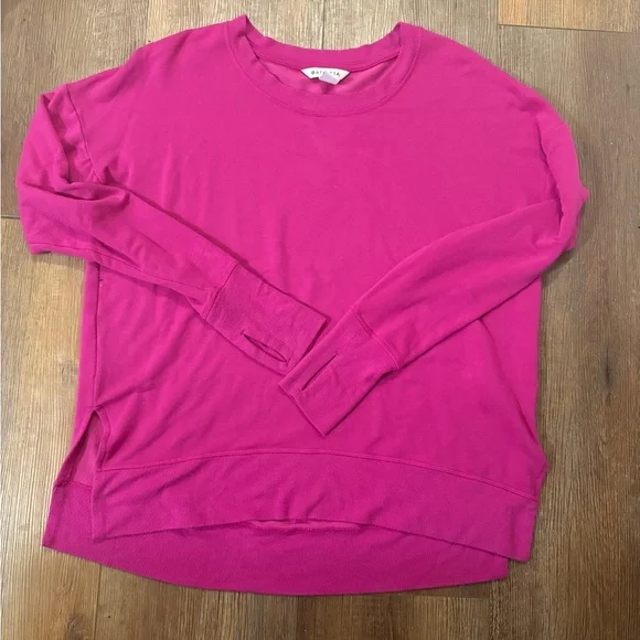 Athleta vibrant pink coaster luxe recover sweatshirt - Picture 4 of 11